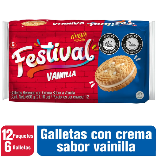 [EC1511] Galletas Festival Vainilla Bs.  12X6