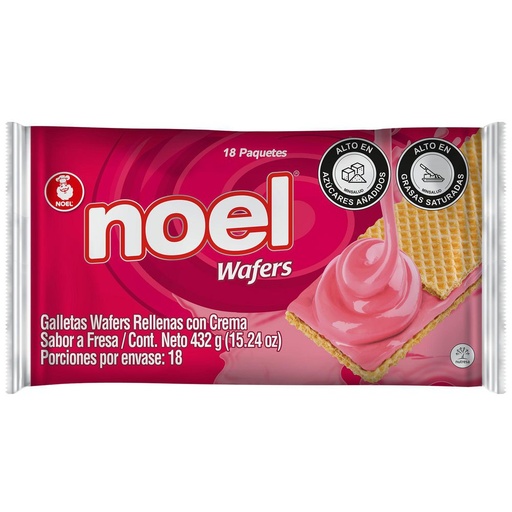 [EC1418] Galletas Noel Wafers Fresa Bs. 18X4