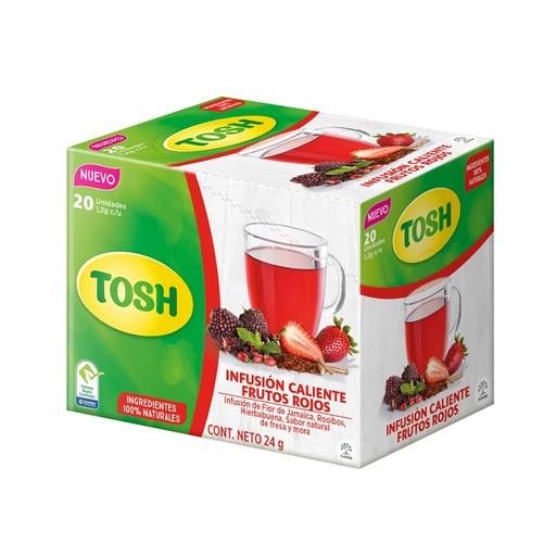 [EC1469] Infusión Tosh Frutos Rojos 24G 20Sob 20Un