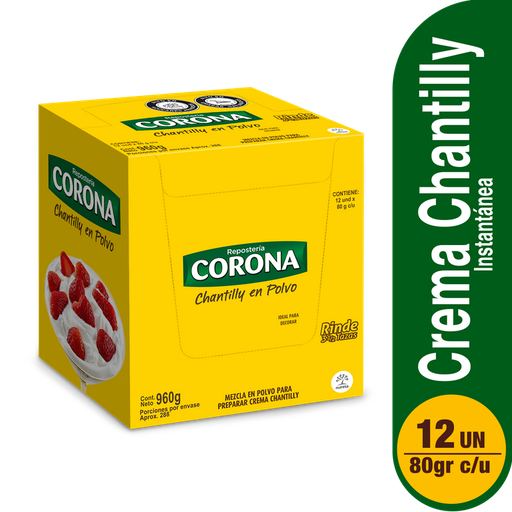[EC1490] Crema Reposera Corona Chantilly 12Plx 80G