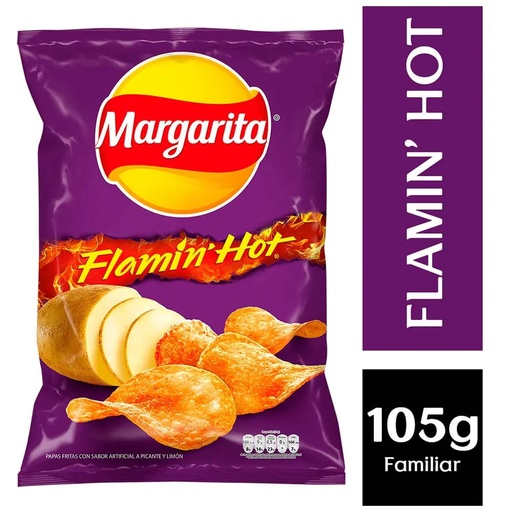 [EC1606] PAPAS MARGARITA FLAMIN HOT 105G