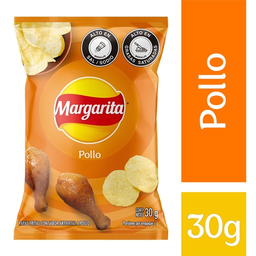 [EC1612] PAPAS MARGARITA POLLO 25G X 12 - BOLSA